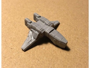 pano gunboat starship vehicles infinity game space ship 3d print model - Mito3D