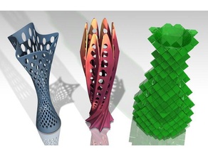 mehr eigenartige Vasen Dekor 3d print model - Mito3D