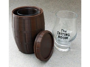 whisky-barrel tastingglass food & drink glas glass whisky tasting 3d print model - Mito3D