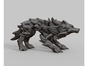Nadel wolf Tiere Tier canine Kreatur dnd Miniatur Hund fantasy Fell Wölfe 3d print model - Mito3D