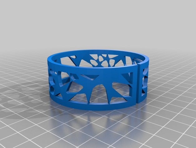 my customized voronoi bracelet math art 3D print model - Mito3D