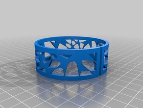 my customized voronoi bracelet math art 3d print model - Mito3D