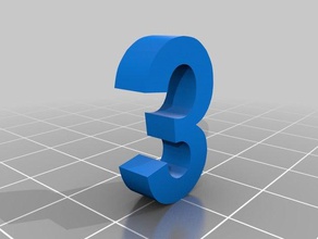 number 3 learning no 0 numbers 3d print model - Mito3D