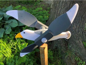 seagull spinner outdoor & Garten Dekoration wind 3d print model - Mito3D