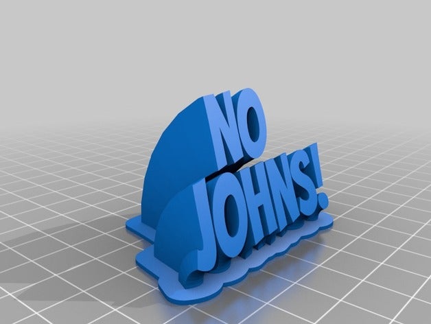 pas de johns bureau personnalisé 3D print model - Mito3D