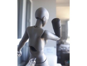 mega buster female figma body archetype toy & game accessories figure man 3d print model - Mito3D