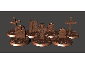 28mm undead skeleton warrior grave bases games 30mm 32mm base dnd miniature fantasy mini miniatures necromancer rpg wargames wargaming 3d print model - Mito3D