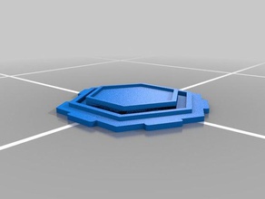 hexagon toy & game accessories board boardgame create 3d print model - Mito3D