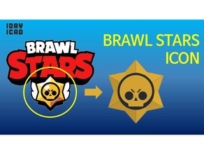 1day 1cad brawl stars icon games 1day1cad mark skull 3d print model - Mito3D