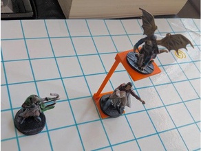 flying platform 28mm - v2 no supports games dnd dungeons dragons fly miniature support rpg supportless 3d print model - Mito3D
