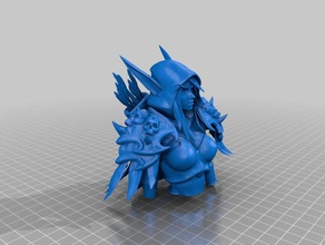 sylvanas busto La impresión en 3d 3d print model - Mito3D