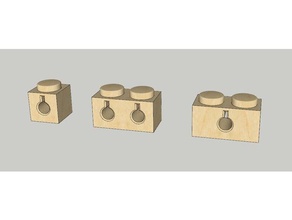 ladrillos con saeteras para exin fortes brinquedos de construção 3d print model - Mito3D