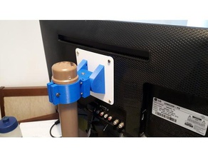 ergonomic ajustable monitor stand diy vesa 100 mount 3d print model - Mito3D