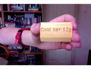 gold bar sculture 3d print model - Mito3D