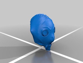 hässlichen Kopf-Maske Modelle 3d-Modell Kopf bedruckbar ist sculptris hässlich 3d print model - Mito3D