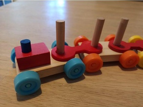 Holz-Zug-Anschluss Spielzeug & Spiele - Anschluss Kinder Kinder-Spielzeug Reparatur Ersatz Ersatz-Teil spare Ersatzteil Zug Holz 3d print model - Mito3D