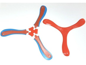 modular bumerangue de três pás esporte & ao ar livre boomerang brinquedo 3d print model - Mito3D