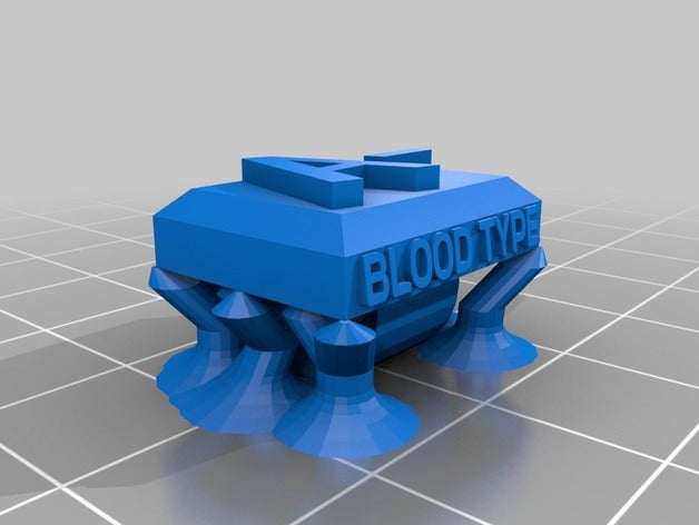 type de sang a - chaussures groupe sanguin motard le moto la plaque rh- 3D print model - Mito3D