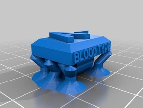 Blut-Typ a - Schuhe Blut geben chaussures groupe sanguin motard moto plaque rh ein- 3d print model - Mito3D