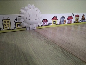 sunflower plinth spacer decor children decoration 3d print model - Mito3D