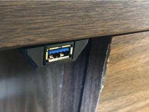 usb plug support computer amazonbasics desk fusion 360 holder 3d print model - Mito3D