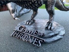 drogon base buildings & structures dragon game thrones got stand 3d print model - Mito3D