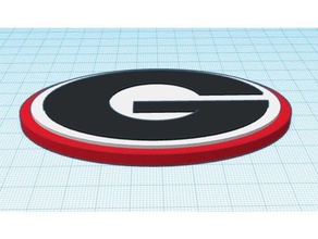 georgia bulldogs logotipo sinais e logotipos geórgia universidade da 3d print model - Mito3D
