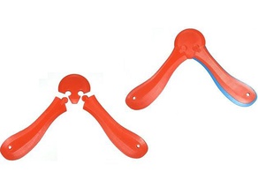 modular bumerangue de duas lâminas esporte & ao ar livre boomerang brinquedo dois lâmina 3d print model - Mito3D