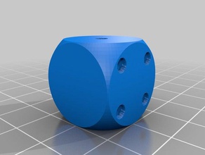 4 sides 2 blank dice customized 3d print model - Mito3D