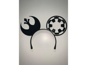 star wars ears - rebel alliance galactic empire props disney strikes back headband jedi mickey mouse starwars rebels 3d print model - Mito3D
