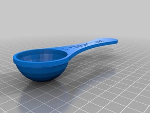 mi personalizados cuchara de medición scoop uno los dos terminó cocina y comedor personalizado 3d print model - Mito3D