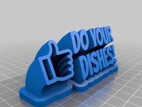 do your dishes 12 office customized 3d print model - Mito3D