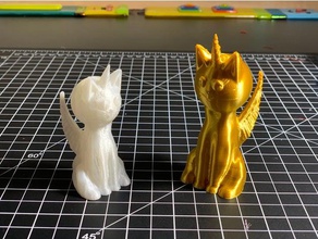 caticorn juegos y juguetes 3d animal a los animales cat gatos de la fantasía juguete unicornio alas 3d print model - Mito3D