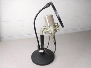 pop-filter-mount mic stand audio 3d print model - Mito3D