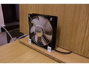 fã titular stand personalizáveis eletrônica 120mm Ventilador de Montagem ventilador montagem suporte 3d print model - Mito3D