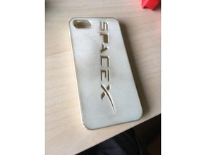 spacex caso iphone se 5 5s telefono cellulare 3d print model - Mito3D