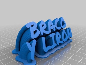 2-line name plate text office customized 3d print model - Mito3D