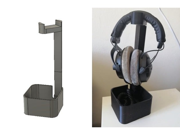 headphone holder computer gamer gamers headphones 3D print model - Mito3D