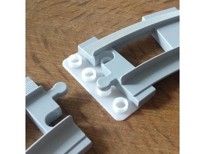 duplo 4x2 base plate train track connector 3d printing 3d print model - Mito3D