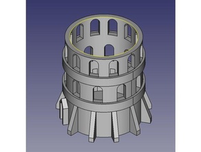 torre di porta penna La stampa 3d desktopfusion fusion360challenge titolare 3d print model - Mito3D