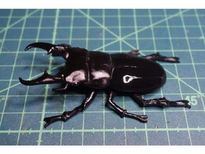 flat hoe stag beetle dorcus titanus animals insect lucanidae stagbeetle 3d print model - Mito3D