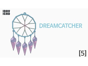 1dia 1cad dreamcatcher 5 office 1day1cad acessório o quarto catcher decoração exibição sonho 3d print model - Mito3D