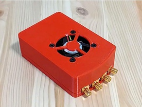 red pitaya caso ventilador interno la electrónica rojo-la redpitaya 3d print model - Mito3D