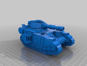 hand steel models 28mm 40k astra militarum imperial guard miniature tank warhammer 3d print model - Mito3D
