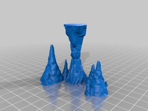 stalagmites 28mm cave dnd tiles mini miniature stalagmite tabletop gaming rpg terrain 3d print model - Mito3D