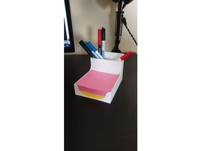 simples organizador de secretária office 3d print model - Mito3D