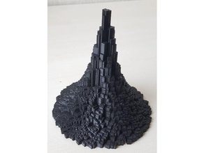 rastgele Babil Kulesi matematik sanatı 3d print model - Mito3D