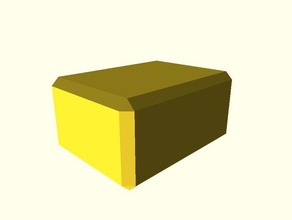 beveled cube remix openscad 3d print model - Mito3D