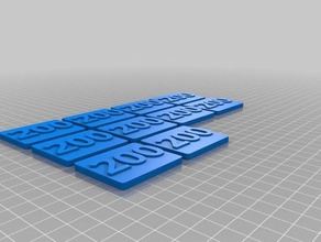 my customized bulk 200of labels - signs & logos 3d print model - Mito3D