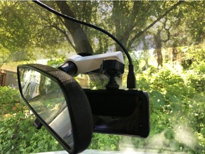 dash cam mirror swivel mount automotive camera dashcam 3d print model - Mito3D